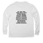 &nbsp;2026 Artist Tee, a Bright White Allmade Eco Triblend Long Sleeve Tee (back-view)