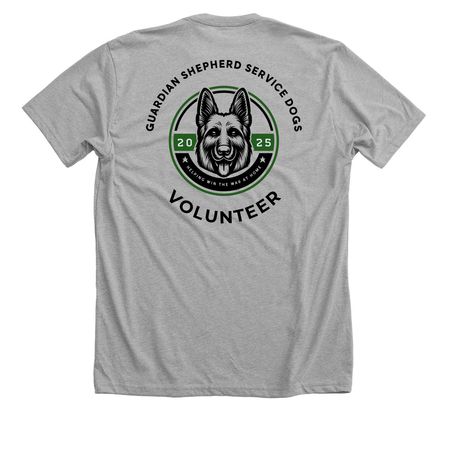 GSSD VOLUNTEER, a Athletic Heather Premium Unisex Tee (back-view)