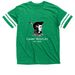 CW Jersey Tee, a Vintage Green / White Football Jersey Tee