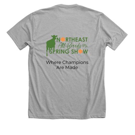 Fueled by Milk & Hard Work, a Athletic Heather Premium Unisex Tee (back-view)