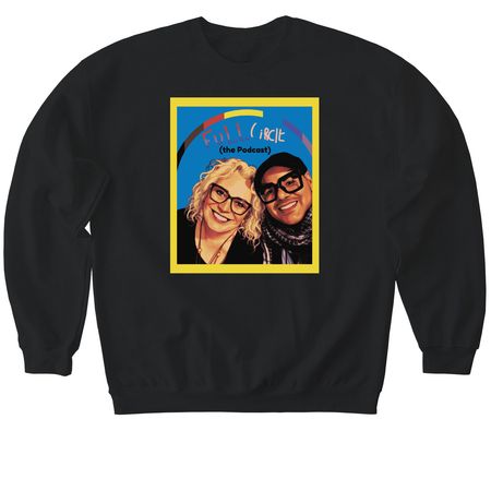 Full Circle (the Podcast) Show Logo Tee, a Black Softstyle Crewneck Sweatshirt