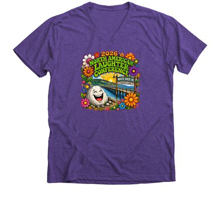 Laughter Groove at White Rock, a Purple Rush Premium V-Neck Tee