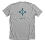 The Recovery Explorers Club, a Athletic Heather Premium Unisex Tee (back-view)