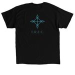 The Recovery Explorers Club, a Black Classic Unisex Tee (back-view)