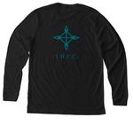 The Recovery Explorers Club, a Solid Black Blend Premium Long Sleeve Tee (back-view)