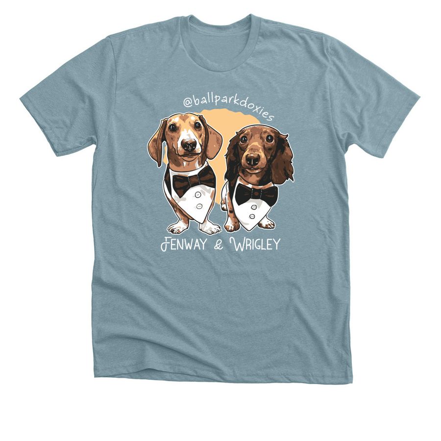 @ballparkdoxies, a Heather Blue Lagoon Premium Unisex Tee