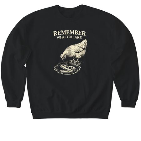 Remember Who You Are, a Black Softstyle Crewneck Sweatshirt