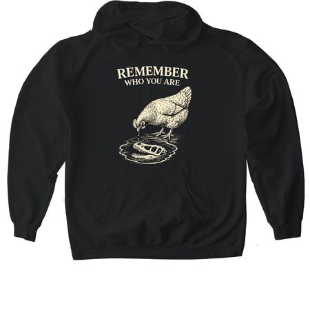 Remember Who You Are, a Black Gildan Softstyle Pullover Hoodie