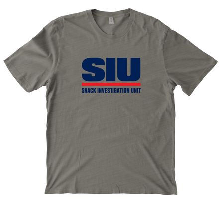 IN SNACKS WE TRUST OFFICIAL, a Driftwood Grey Allmade Organic Cotton Mineral Dye Tee