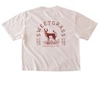 Sweetgrass Studio Merch, a Ivory Comfort Colors Boxy Tee (back-view)