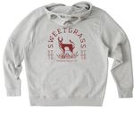 Sweetgrass Studio Merch, a Cool Heather Grey Stanley/Stella Unisex Cruiser 2.0 Pullover Hoodie (back-view)