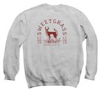 Sweetgrass Studio Merch, a Sport Grey Crewneck Sweatshirt (back-view)