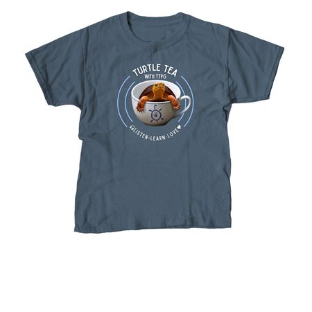 Turtle Tea with TTPG, a Indigo Youth Unisex Tee
