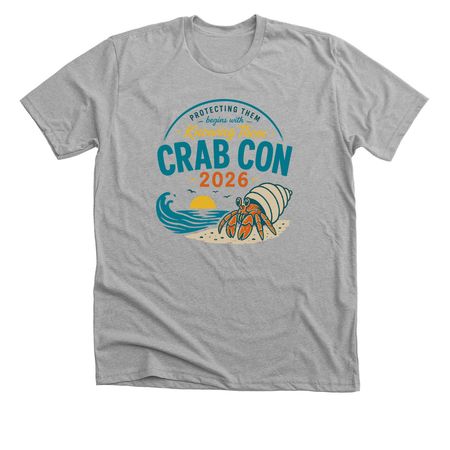 Crab Con Specialty Shirt, a Athletic Heather Premium Unisex Tee