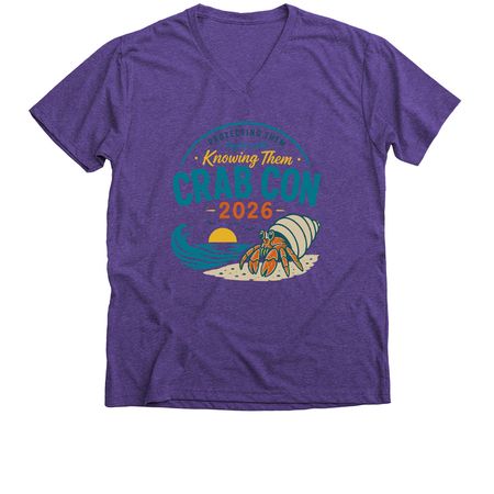 Crab Con Specialty Shirt, a Purple Rush Premium V-Neck Tee