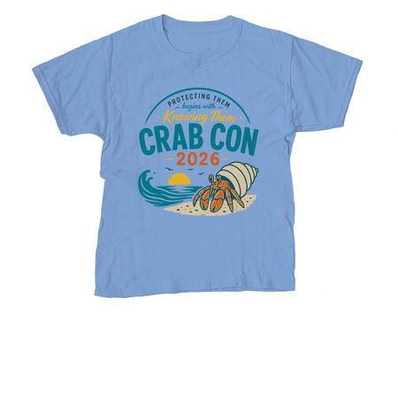 Crab Con Specialty Shirt, a Carolina Blue Youth Unisex Tee