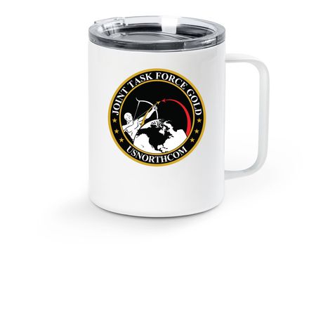 JTF-GOLD Travel Mug, a White Stainless Steel Travel Mug