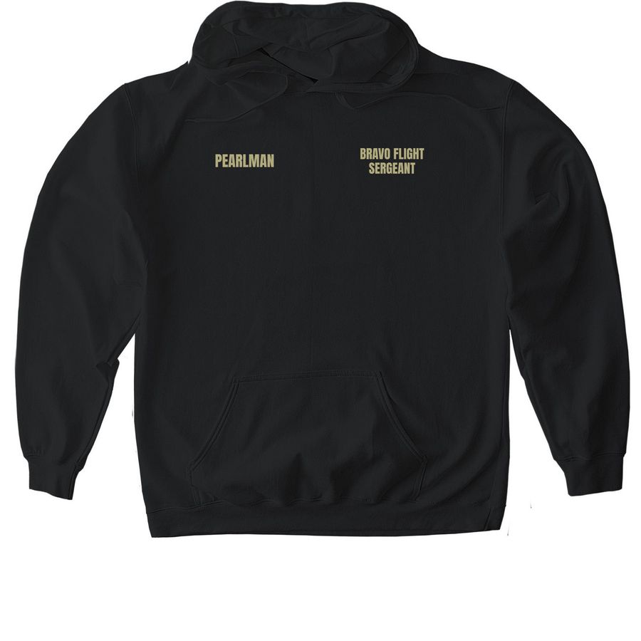 Bravo Flight Sergeant - CORRECTED, a Black Gildan Softstyle Pullover Hoodie
