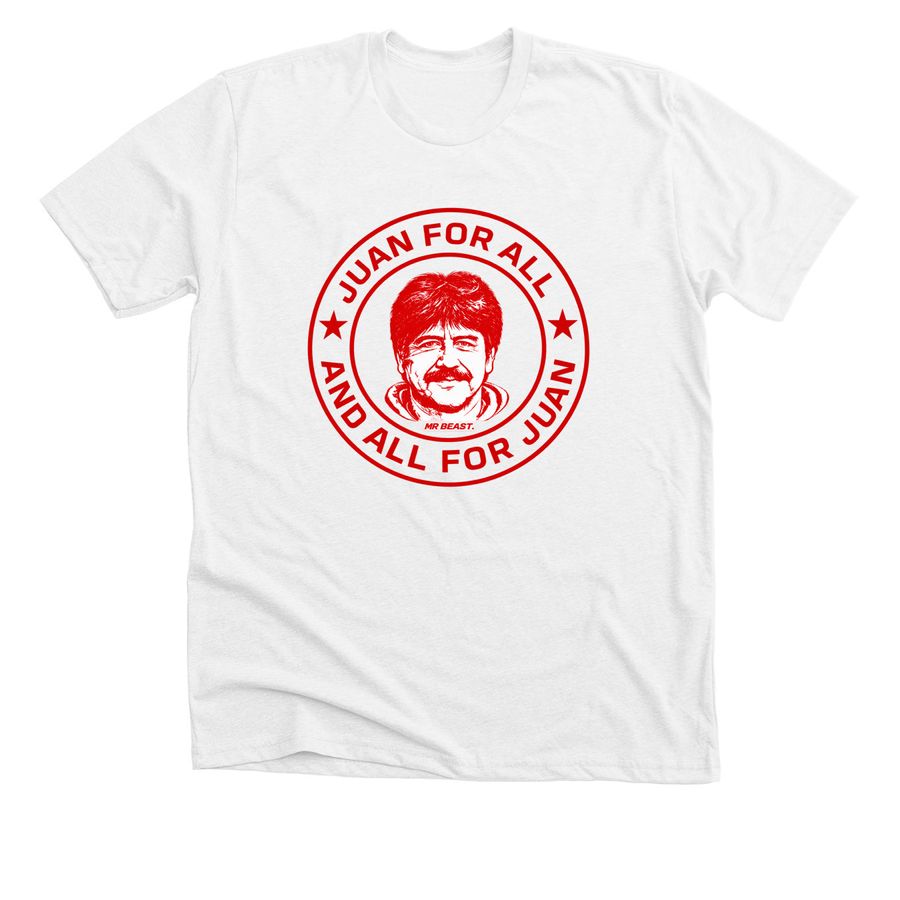 Mr beast juan shirt, a Solid White Blend Premium Unisex Tee