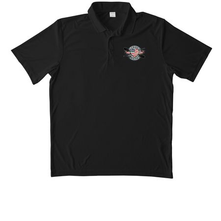 Sharing the Mission, a Black Unisex Performance Polo