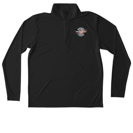 Sharing the Mission, a Black Unisex Performance Quarter Zip Pullover