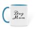 Dog Mom Mug, a Light Blue Two-Tone Ceramic Mug (back-view)