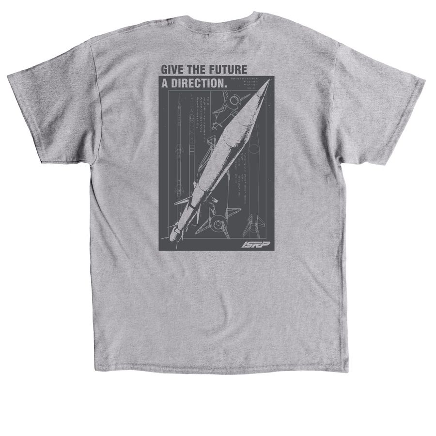 "Give The Future A Direction", a Sport Grey Classic Unisex Tee (back-view)