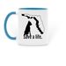 Noah's Rescue Inc., a Light Blue Two-Tone Ceramic Mug (back-view)