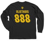 Vliethuis Shirsey, a Black Classic Long Sleeve Tee (back-view)