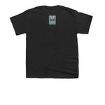 Cosmic Chaos Jazz, a Black Youth Unisex Tee (back-view)