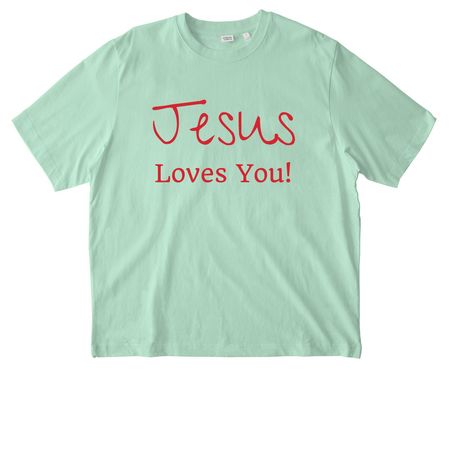Jesus Loves You, a Misty Jade Stanley/Stella Unisex Freestyler Heavyweight Tee
