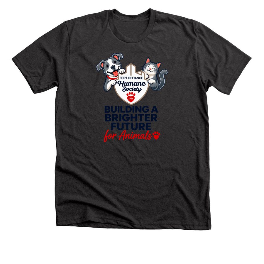 Building a Brighter Future for the Animals, a Dark Grey Heather Premium Unisex Tee