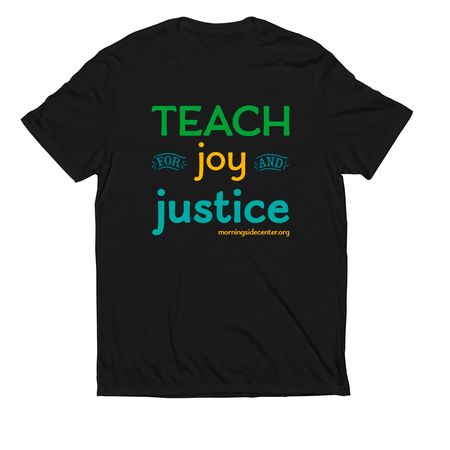 Teach for Joy and Justice, a Deep Black Allmade Eco Triblend Unisex Tee