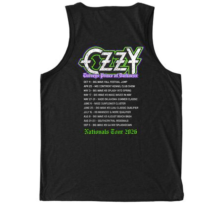 Ozzy Dock Tour 2026, a Deep Black Allmade Eco Triblend Tank