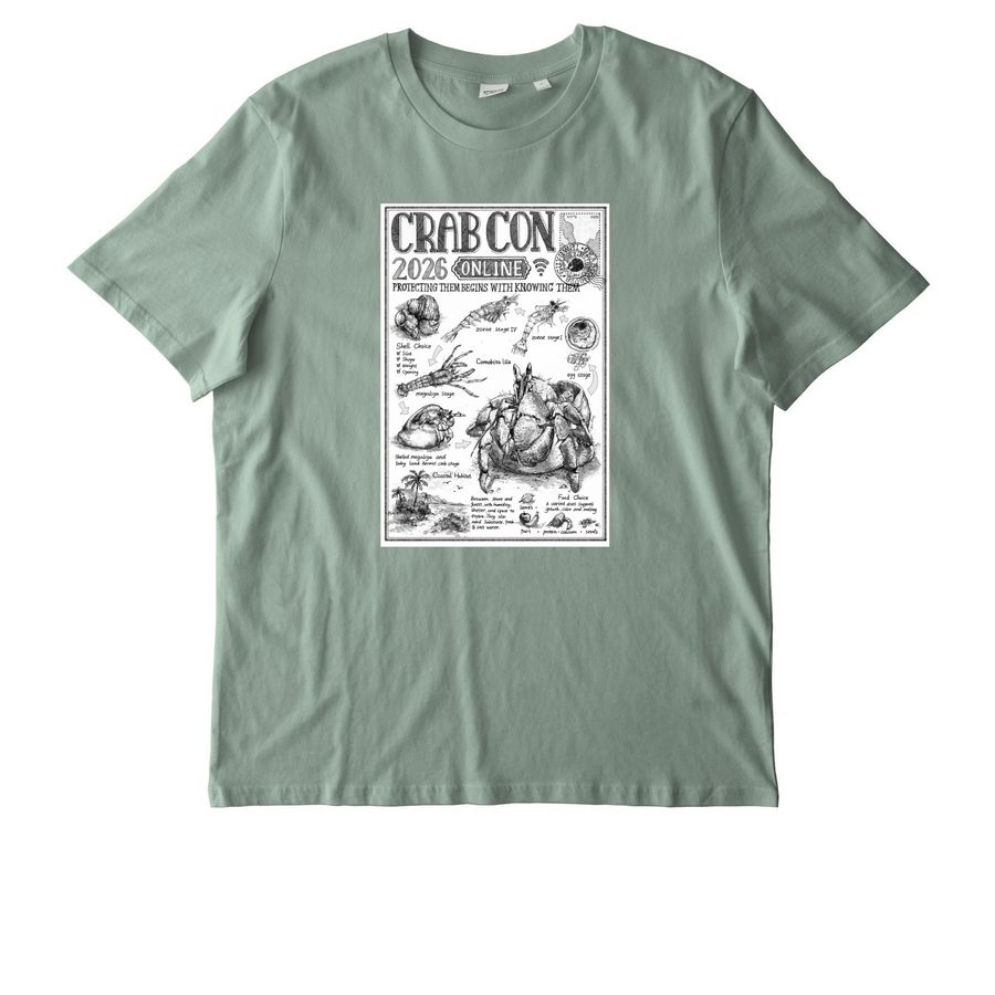Crab Con 2026 art shirt, a Aloe Stanley/Stella Unisex Creator 2.0 Tee