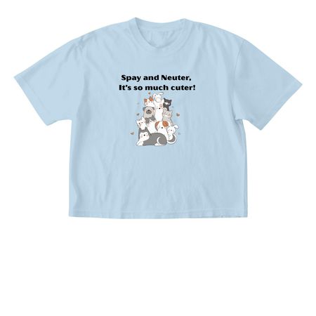 Spay and Neuter!, a Chambray Comfort Colors Boxy Tee