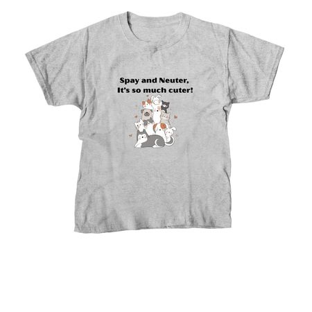 Spay and Neuter!, a Sport Grey Youth Unisex Tee