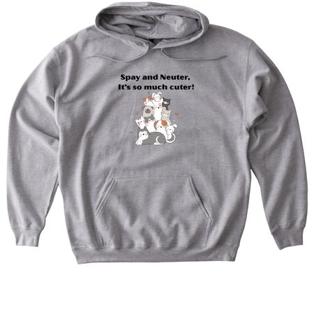 Spay and Neuter!, a Sport Grey Gildan Softstyle Pullover Hoodie