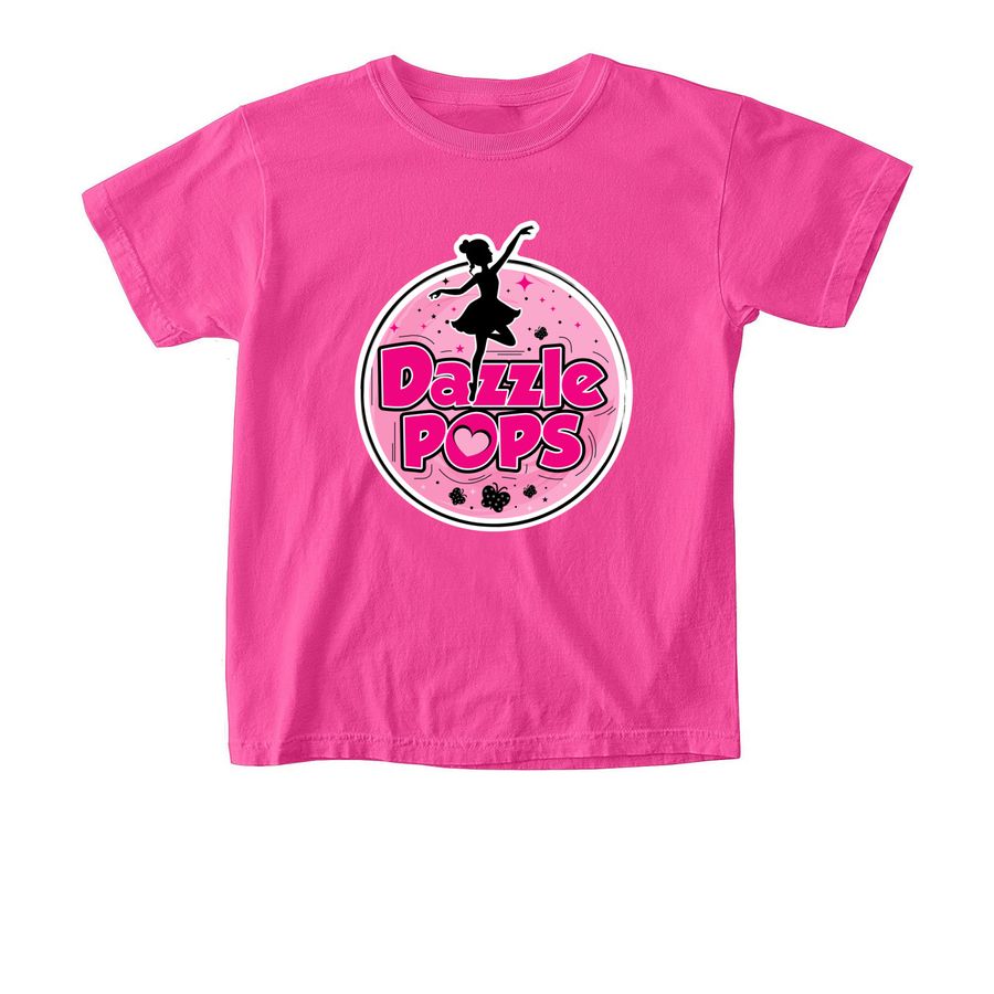 Dazzle Pops-Child, a Neon Pink Comfort Colors Youth Tee