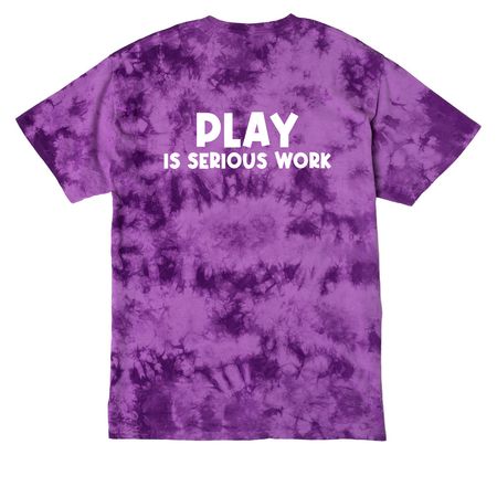 Play Summit T-Shirt, a Purple Crystal Tie Dye Tee (back-view)