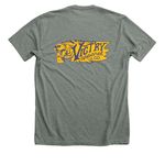 Retro Tiger shirt, a Deep Heather Premium Unisex Tee (back-view)