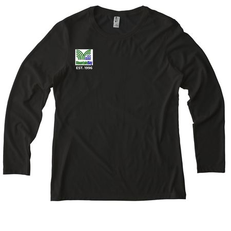 Mountain Bay Trail merchandise, a Space Black Allmade Eco Triblend Women?s Long Sleeve Tee