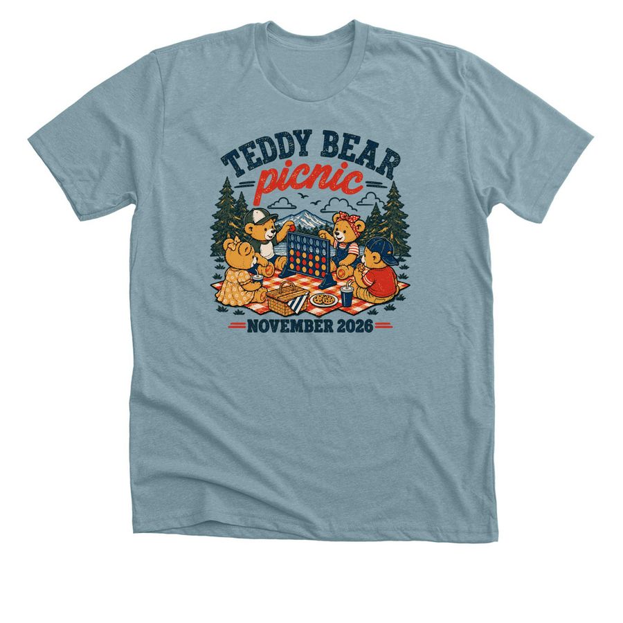 TCH Teddy Bear Picnic, a Heather Blue Lagoon Premium Unisex Tee