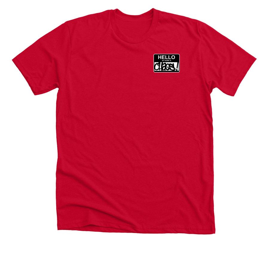 MY NAME IS: SACRED, a Solid Red Blend Premium Unisex Tee