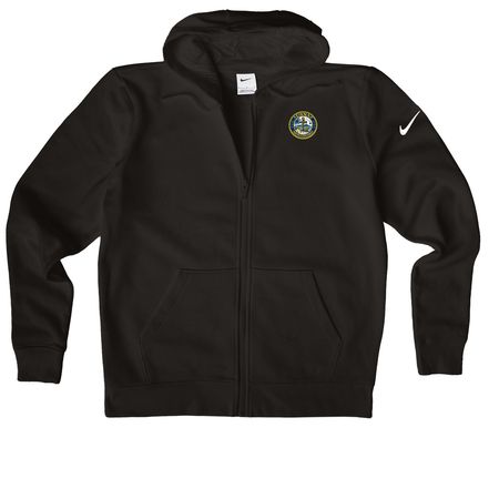 Hawai?i Pride for USNA Midshipmen & Alumni, a Black Nike Women's Club Fleece Zip Up Hoodie