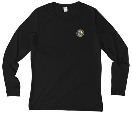 Hawai?i Pride for USNA Midshipmen & Alumni, a Black Women's UV Performance Long Sleeve Tee