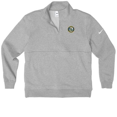 Hawai?i Pride for USNA Midshipmen & Alumni, a Dark Grey Heather Nike Club Fleece Half Zip Pullover