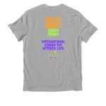International Gibbon Day 2026, a Granite Grey Heather Allmade Organic Cotton Unisex Tee (back-view)