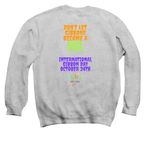 International Gibbon Day 2026, a Sport Grey Crewneck Sweatshirt (back-view)