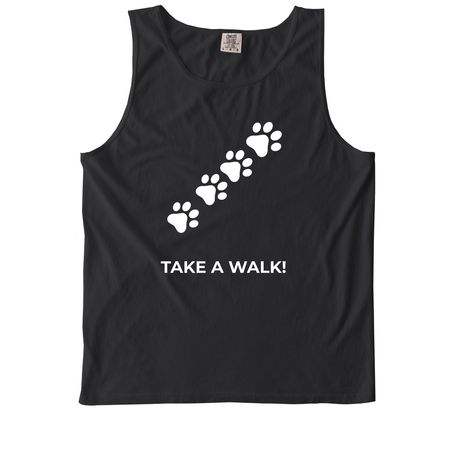 Take a walk!, a Black Comfort Colors Tank Top